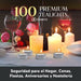 Pack Ahorro 100 Velas de Té Cia&Co Larga Duración +4 Horas. Velitas Blancas Redondas Sin Aroma 100% Parafina. Ideales para Decoración, Hostelería, Eventos y Hogar. Cia&Co - lateral