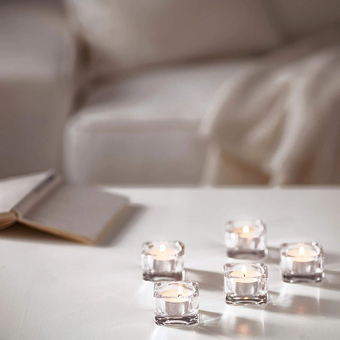 Pack Ahorro 100 Velas de Té Cia&Co Larga Duración +4 Horas. Velitas Blancas Redondas Sin Aroma 100% Parafina. Ideales para Decoración, Hostelería, Eventos y Hogar. Cia&Co - zoom