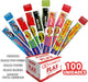 Pack Ahorro de 100 Flashes Sabor a Chuches de Cia&Co. Incluye 20 polines de cada uno de estos 5 sabores: Piruleta Cereza, Kojak Fresa, Kojak Sandía, Energy Drink y Pinta Lenguas. Cia&Co - ingredientes