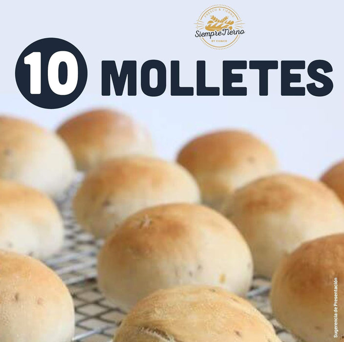 Pack de 10 Molletes XXL de Pan Precocido SiempreTierno (1kg), Pan de Larga Duración. Disfruta de molletes tiernos y suaves en minutos, sin necesidad de frío o congelación. Cia&Co - uso