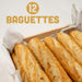 Pack de 12 Baguettes de Pan Precocido SiempreTierno (1.32kg), Pan de Larga Duración. Disfruta de pan recién hecho en minutos, tierno y crujiente, sin necesidad de frío o congelación. Cia&Co - ingredientes