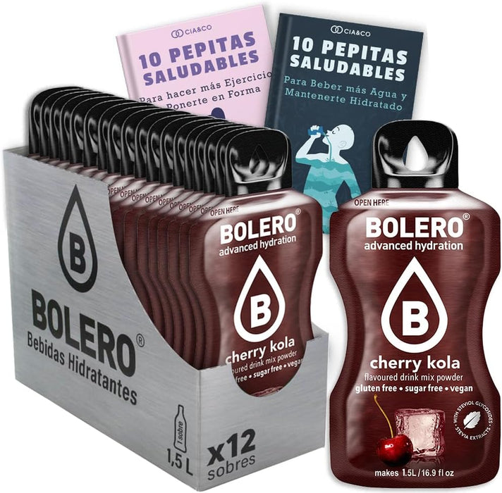 Pack de 12 Bebidas Bolero Sabor Cereza Cola Sin Azúcar: Descubre la combinación de tu refresco favorito sin calorías, con 20 Pepitas Saludables Cia&Co. Cia&Co - frontal