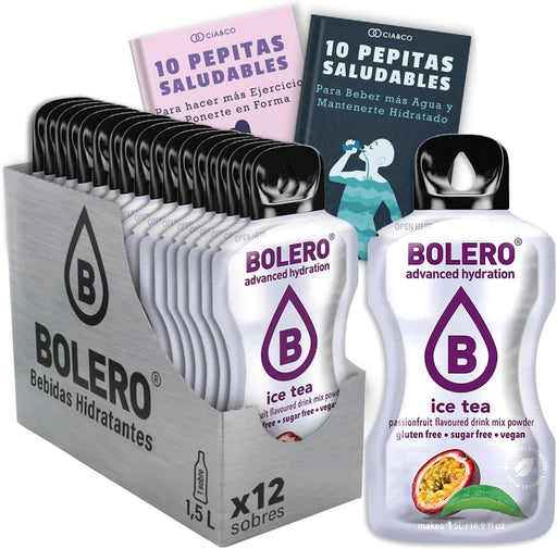 Pack de 12 Bebidas Bolero Té Helado con Fruta de la Pasión: Descubre la fusión más exótica y sin azúcar, con 20 Pepitas Saludables Cia&Co. Cia&Co - frontal
