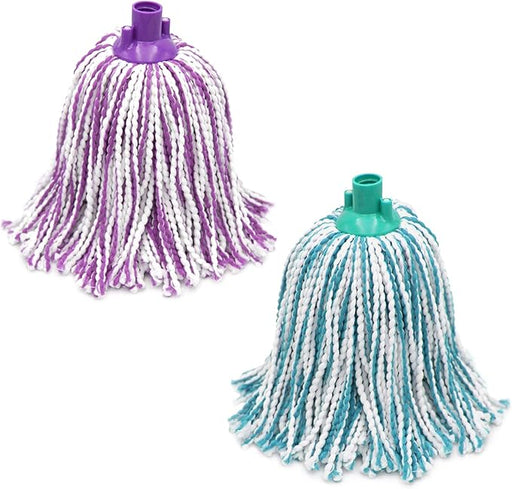 Pack de 2 Fregonas de Microfibra Cia&Co. Un set de limpieza con cabezal universal, mega-absorbente, de fácil escurrido y que no deja pelusa. Apta para todo tipo de suelos. Cia&Co - frontal