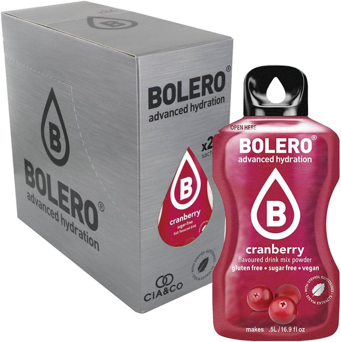 Pack de 24 Bebidas Bolero Sabor Arándano Rojo: Disfruta del sabor único y refrescante del arándano en una bebida sin azúcar, con 30 Pepitas Saludables Cia&Co. Cia&Co - extra