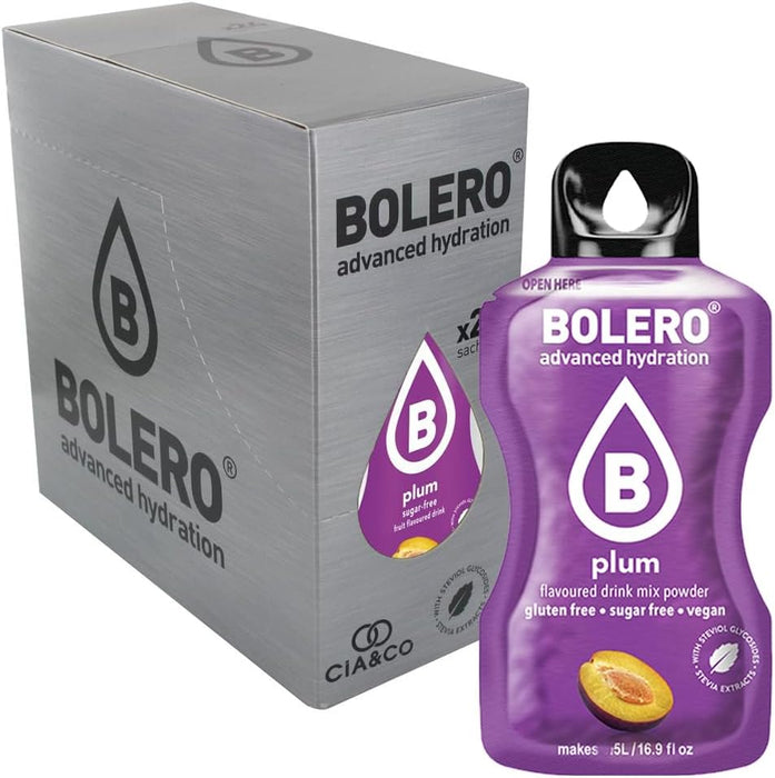 Pack de 24 Bebidas Bolero Sabor Ciruela Sin Azúcar: Disfruta del sabor dulce y profundo de la fruta madura con 30 Pepitas Saludables Cia&Co de regalo. Cia&Co - extra