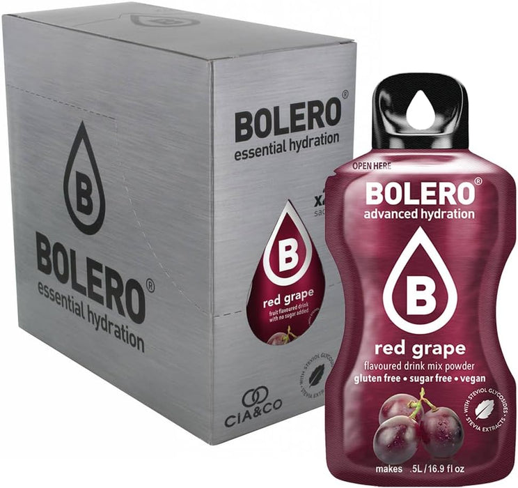 Pack de 24 Bebidas Bolero Sabor Uva Roja Sin Azúcar: Disfruta del sabor del mosto sin remordimientos, con 30 Pepitas Saludables Cia&Co de regalo. Cia&Co - extra