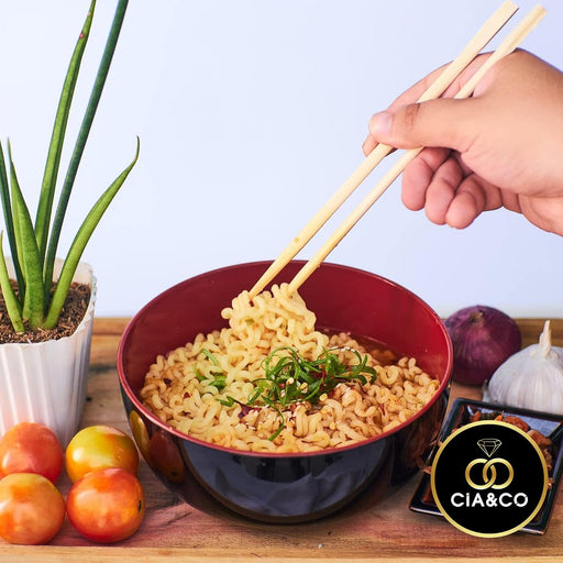 Pack de 5 Ramen Coreano Picante Selección Top Cia&Co: Incluye Samyang Buldak Hot, Carbonara, Curry, Nongshim Spice y Super Spicy con 2 Pares de Palillos de Regalo. Cia&Co - pack