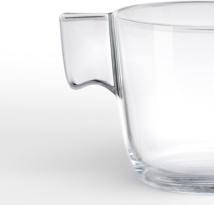 Pack de 6 Tazas de Café de Cristal Cia&Co de 21 cl. Tazas Grandes y transparentes para Latte, Cappuccino o Lungo. Vidrio Templado de alta resistencia. Cia&Co - uso