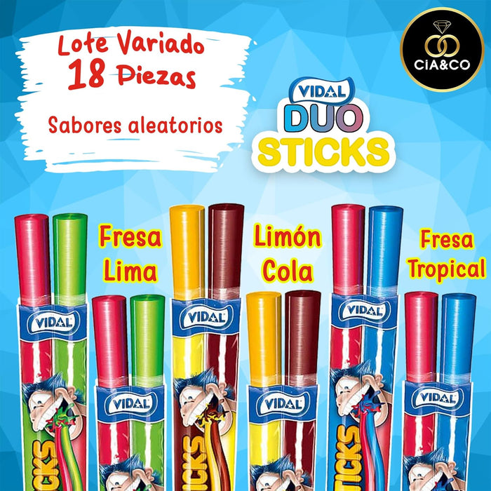Pack Veraniego Cia&Co con 18 Flashes de Sabores Top. Incluye 6 polines Duo Sticks de Vidal de doble sabor y 12 flashes Burmar con los sabores más clásicos y refrescantes. Cia&Co - uso