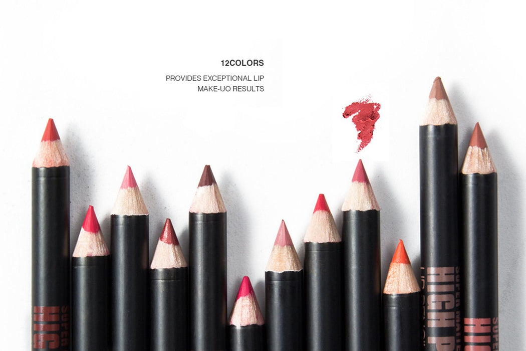 Set de 12 Lápices Delineadores de Ojos y Labios Matte de Larga Duración. Un kit de maquillaje versátil y resistente al agua con 12 colores diferentes para looks creativos. Cia&Co - pack