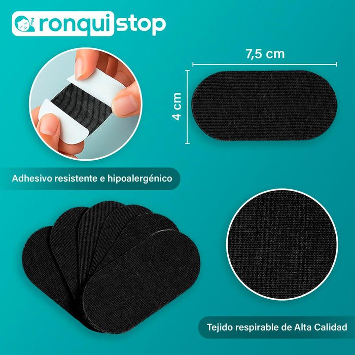 Tiras Antironquidos RoquiSTOP de Cia&Co, 30 Unidades para 30 noches. Adhesivo hipoalergénico para evitar ronquidos, favorecer la respiración nasal y mejorar el descanso. Cia&Co - detalle