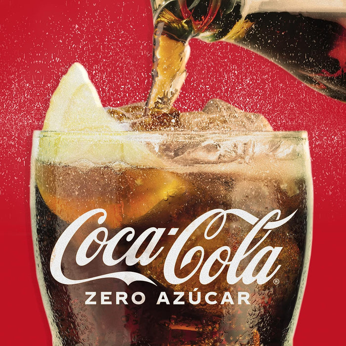 Coca-Cola Zero Azúcar, pack de 24 latas de 330ml. El refresco de cola con todo el sabor original, pero sin azúcar y sin calorías, en un envase 100% reciclable. Coca-Cola - ingredientes
