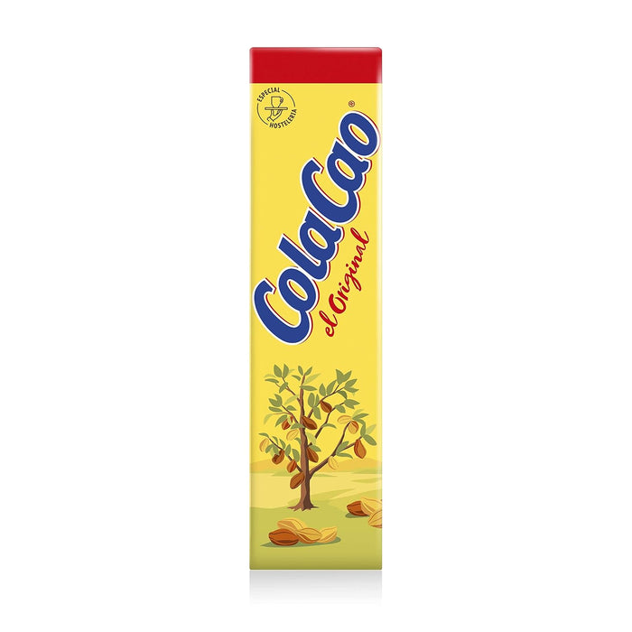 ColaCao Original en 50 sobres individuales de 18g. El cacao natural en polvo de siempre en formato monodosis, perfecto para hostelería, oficinas o para llevar. Colacao - detalle
