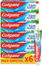 Colgate Triple Acción, pack de 6 pastas de dientes de 75ml. El dentífrico con flúor para toda la familia que protege contra la caries, blanquea los dientes y refresca el aliento. Colgate - frontal