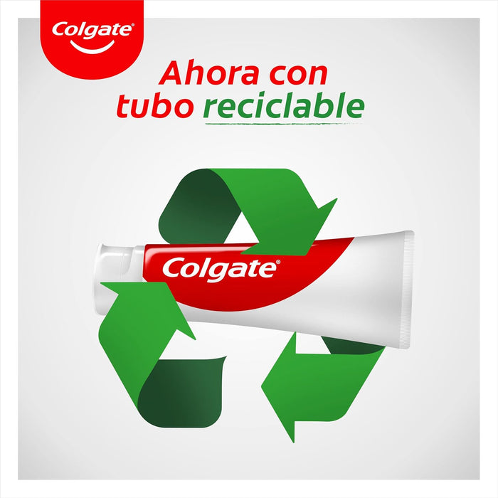 Colgate Triple Acción, pack de 6 pastas de dientes de 75ml. El dentífrico con flúor para toda la familia que protege contra la caries, blanquea los dientes y refresca el aliento. Colgate - zoom