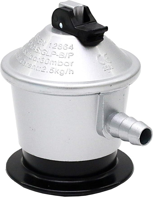 Regulador de Gas Butano Com Gas de 30 mbar. Un cabezal de gas seguro y fiable para acoplar a bombonas y aparatos como estufas, hornillos o calentadores de agua. Com Gas - frontal