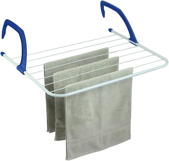 Tendedero Metálico Confortime (63x49x17 cm). Una solución de secado compacta y práctica con 6 metros de capacidad, ideal para espacios pequeños, radiadores o balcones. Confortime - frontal