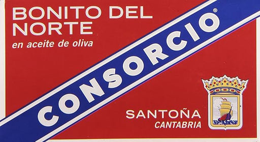 Consorcio Bonito del Norte en Aceite de Oliva, 110g. Un pescado azul saludable y delicioso, rico en Omega 3 y con todo el sabor del Mediterráneo, listo para consumir. Consorcio - frontal