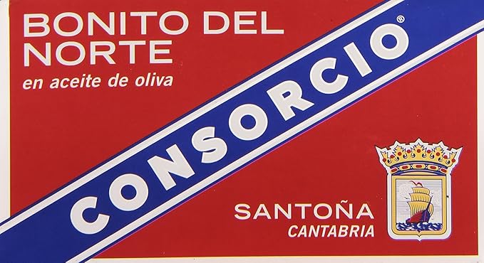 Consorcio Bonito del Norte en Aceite de Oliva, 110g. Un pescado azul saludable y delicioso, rico en Omega 3 y con todo el sabor del Mediterráneo, listo para consumir. Consorcio - frontal