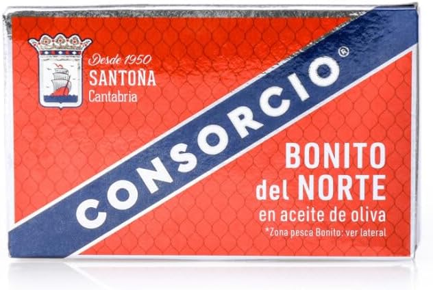Consorcio Bonito del Norte en Aceite de Oliva, Pack Ahorro de 16 Latas de 110g (Total 1.76kg). Calidad gourmet de Santoña para tu despensa, 100% natural y artesanal. Consorcio - pack