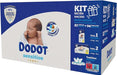 Dodot Sensitive Kit de Bienvenida para Recién Nacido. Incluye 44 pañales Talla 1, 39 pañales Talla 2 y 96 toallitas Aqua Pure. El regalo perfecto para el cuidado inicial del bebé. Dodot - frontal