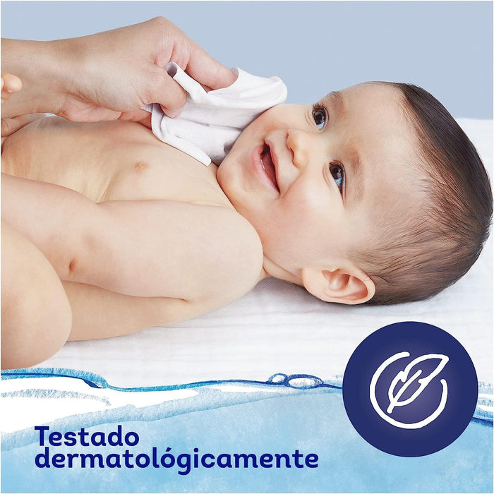 Dodot Toallitas para Bebé Aqua Pure, 672 unidades (14 paquetes x 48). Elaboradas con 99% de agua y algodón premium para la limpieza más pura y delicada de la piel del recién nacido. Dodot - ingredientes