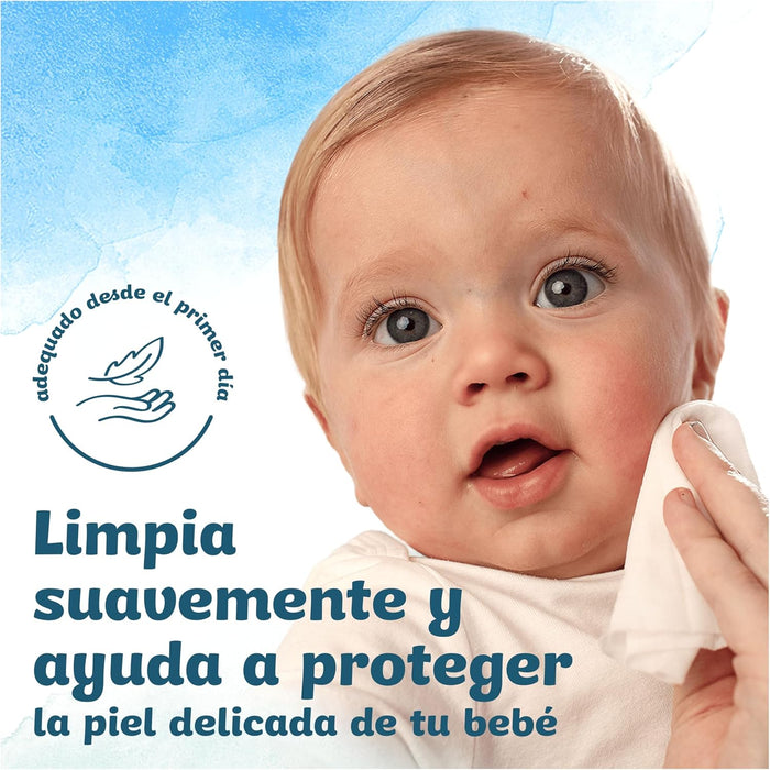Dodot Toallitas Pure Aqua para Bebé, pack de 864 toallitas (18 paquetes de 48). Fórmula con 99% de agua que ayuda a restaurar el pH natural de la piel. Sin plástico y sin perfume. Dodot - uso