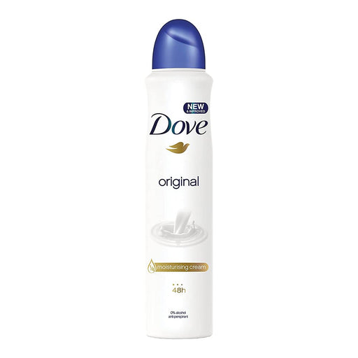 Dove Desodorante Antitranspirante Original en Aerosol, pack de 6x200 ml. Protección eficaz durante 48 horas con ¼ de crema hidratante para unas axilas suaves y cuidadas. Dove - frontal