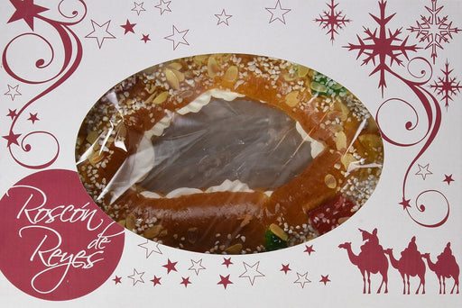 Roscón de Reyes Tradicional con Nata de Dulcinova (500 g): Postre Artesano con Esponjosa Masa Brioche y Relleno Cremoso. Dulcinova - pack