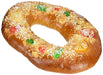 Roscón de Reyes Tradicional sin Nata de Dulcinova (500 g): El Clásico Postre Navideño con Masa Esponjosa y Fruta Escarchada. Dulcinova - frontal