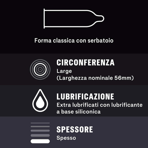 Durex Perfect Connection, caja de 10 preservativos extra lubricados con lubricante de silicona. Condones de grosor elevado y forma clásica, ideales para sexo anal y vaginal. Durex - pack