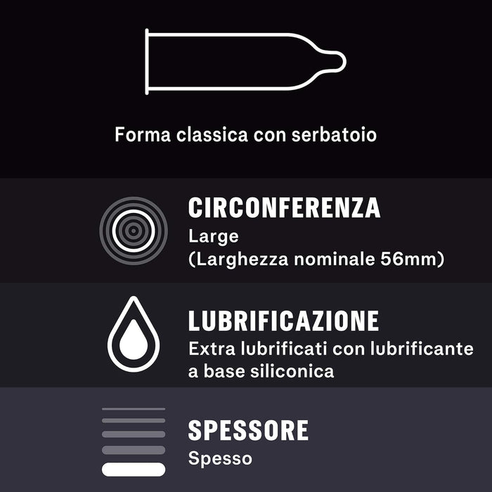 Durex Perfect Connection, caja de 10 preservativos extra lubricados con lubricante de silicona. Condones de grosor elevado y forma clásica, ideales para sexo anal y vaginal. Durex - pack