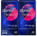 Durex Preservativos Mutual Climax Duplo Pack, 24 condones (2x12). Con puntos, estrías y efecto retardante para sincronizar el orgasmo y disfrutar de un placer más duradero. Durex - frontal
