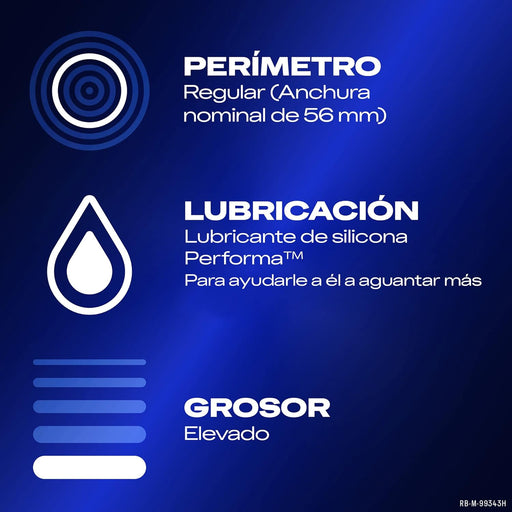 Durex Preservativos Mutual Climax Duplo Pack, 24 condones (2x12). Con puntos, estrías y efecto retardante para sincronizar el orgasmo y disfrutar de un placer más duradero. Durex - pack