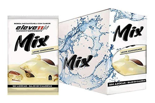 Caja de 12 sobres de Mix sabor Leche Condensada de ElevenFit. Disfruta de la máxima dulzura sin azúcar. Ideal para endulzar cafés, postres y frutas de forma saludable. Elevenfit - pack