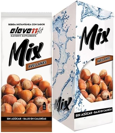 Eleven Fit Mix Bebida en polvo sabor Melocotón, Caja con 12 sobres sin azúcar. La mezcla instantánea perfecta para preparar una bebida refrescante, baja en calorías y con sabor a fruta. Elevenfit - frontal