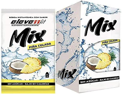Eleven Fit Mix Bebida en polvo sabor Melocotón, Caja con 12 sobres sin azúcar. La mezcla instantánea perfecta para preparar una bebida refrescante, baja en calorías y con sabor a fruta. Elevenfit - pack