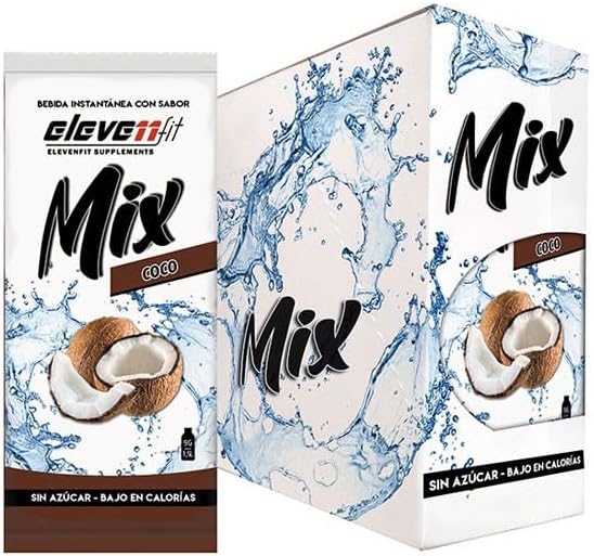 Eleven Fit Mix Bebida Instantánea Sabor Avellana, Caja de 12 Sobres. Enriquece tus cafés, batidos y postres con un delicioso toque a avellana sin azúcar, sin calorías y sin aspartamo. Elevenfit - pack