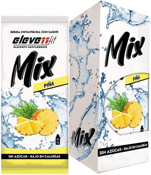 Eleven Fit Mix Bebida Instantánea Sabor Piña, Caja de 12 Sobres. Prueba el sabor más exótico y refrescante en un formato ideal para llevar, sin azúcar y con muy pocas calorías. Elevenfit - pack