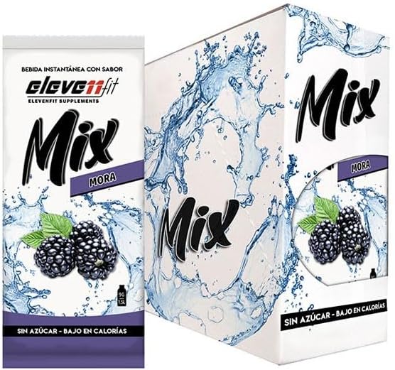 Eleven Fit Mix Bebida Instantánea Sabor Unicornio, Caja de 24 Sobres. Disfruta de una bebida mágica sin azúcar, baja en calorías y llena de sabor, ideal para hidratarte y para tus postres. Elevenfit - pack