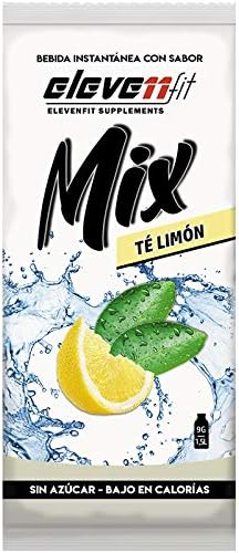 Eleven Fit Mix Sabor Té con Limón, Caja de 12 Sobres. Tu bebida refrescante para todo el día, sin azúcar y perfecta para tomar fría o caliente. Hidratación saludable y llena de sabor. Elevenfit - pack