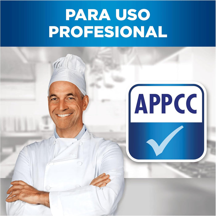 Lavavajillas líquido Fairy Professional en garrafa de 5 Litros. Fórmula concentrada con un poder antigrasa superior, ideal para cocinas profesionales y hostelería. Fairy - uso