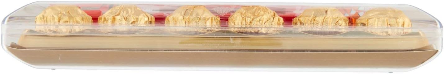 Ferrero Prestige, Caja Surtida de 4 Variedades de Bombones, 319g. Un regalo ideal para compartir, con Ferrero Rocher, Mon Chéri, Pocket Coffee y Ferrero Küsschen. Ferrero Rocher - lateral