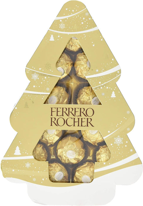 Ferrero Rocher Árbol de Navidad, Caja de Regalo con 150g de Bombones. El detalle perfecto para decorar y endulzar tus fiestas, con 12 bombones del sabor inconfundible de siempre. Ferrero Rocher - pack