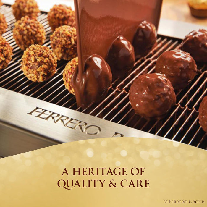 Ferrero Rocher Caja de 24 Bombones, 300g. El regalo icónico de praliné de chocolate y avellanas para celebrar cualquier ocasión especial con un sabor y elegancia inconfundibles. Ferrero Rocher - uso