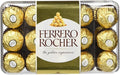Ferrero Rocher, Caja de 30 Bombones de Chocolate con Leche y Avellanas (375g). Un clásico atemporal ideal para regalar en Navidad o cualquier ocasión especial y compartir en familia. Ferrero Rocher - frontal