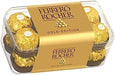 Ferrero Rocher Gold Edition, Caja de 16 Bombones de Chocolate con Leche y Avellanas (200g). Una presentación exclusiva para el regalo más especial, con el sabor clásico e inconfundible. Ferrero Rocher - frontal