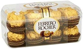 Ferrero Rocher Pack de 3 Cajas de 16 Bombones (48 Unidades, 600g). El formato ahorro ideal para los muy fans del chocolate, para tener múltiples regalos listos o para eventos y celebraciones. Ferrero Rocher - frontal