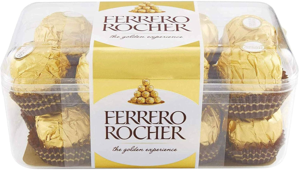 Ferrero Rocher Pack de 5 Cajas de 16 Bombones (80 Unidades, 1kg). El formato definitivo para grandes eventos, oficinas o para los auténticos devotos del bombón dorado. Ferrero Rocher - pack